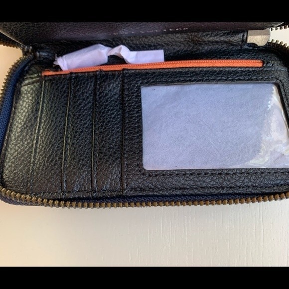 Juicy Couture Y2K Wristlet Quilted Studded Navy Blue Black Color Block Zipper - Picture 6 of 9